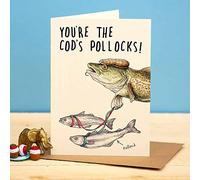 Funny Fish Cod's Pollocks Birthday Card - Designed and Printed in the UK