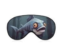 Funny Fish Design Eye Mask, Side Sleeping Mask Light Blindfold Sleeping Mask Nose Pad and Elastic Band for Children Women and Men