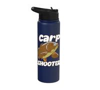 Funny Fish Hunter Carp Shooter Quote Freshwater Fish Fisher Stainless Steel Insulated Water Bottle