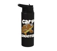 Funny Fish Hunter Carp Shooter Quote Freshwater Fish Fisher Stainless Steel Insulated Water Bottle