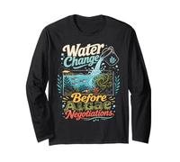 Funny Fish Tank Water Change Algae Aquarium Humor Long Sleeve T-Shirt
