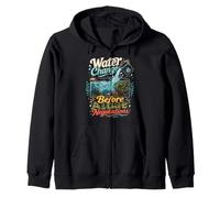 Funny Fish Tank Water Change Algae Aquarium Humor Zip Hoodie