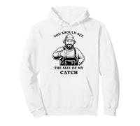 Funny Fisherman Big Humor Catch Saying Fishing Dad Pullover Hoodie