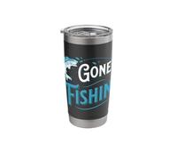 Funny Fisherman Gone Fishing Stainless Steel Insulated Tumbler