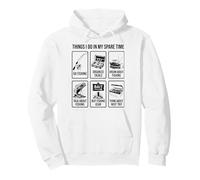 Funny Fishermen Things I Do in My Spare Time Bass Fishing Pullover Hoodie