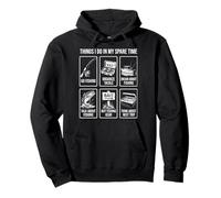 Funny Fishermen Things I Do in My Spare Time Bass Fishing Pullover Hoodie