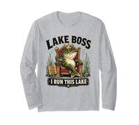 Funny Fishing Conversation Starter I Run This Lake Boss Long Sleeve T-Shirt