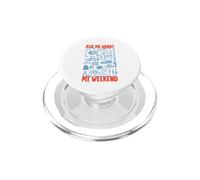 Funny Fishing Dad Ask Me About My Weekend Fish Sketch PopSockets PopGrip for MagSafe