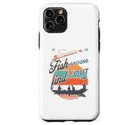 Funny Fishing Dad Fish Around & Find Rainbow Trout Fly Case for iPhone 11 Pro