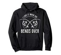 Funny Fishing Gift Design, Love It When She Bends Over Pullover Hoodie