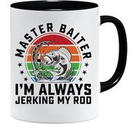 Funny Fishing Mugs for Men | Humorous Gifts for Anglers, Dads, and Fishermen | Novelty Mug Collection | Fishing Gifts | Fishing Mug | Christmas Fishing Gifts (Master Baiter)