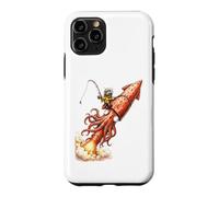 Funny Fishing s Giant Squid Rocket s Retro Angler Case for iPhone 11 Pro