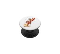 Funny Fishing s Giant Squid Rocket s Retro Angler PopSockets Adhesive PopGrip