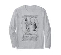 Funny Fishing Vitruvian Man Leonardo Da Vinci Fisherman Long Sleeve T-Shirt