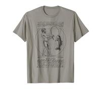 Funny Fishing Vitruvian Man Leonardo Da Vinci Fisherman T-Shirt