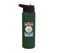 Funny Fishkeeping Fish Keeper Stainless Steel Insulated Water Bottle