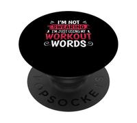 Funny Fitness I’m Not Swearing I’m Using My Workout Words PopSockets Adhesive PopGrip