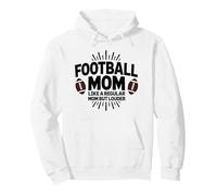 Funny Flag Football Dad: Louder Than Regular Moms Pullover Hoodie, Adult Unisex, White, Small