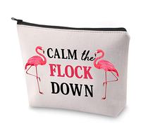 Funny Flamingo Gift Calm The Flock Down Flamingo Cosmetic Bag Fun Flamingo Party Gift Flamingo Lover Gift, Calm the Flock Down-1