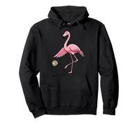 Funny Flamingo Playing Soccer Football Lover Pullover Hoodie