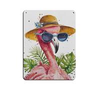 Funny Flamingo Poster Tin Sign Vintage Metal Pub Club Cafe Bar Home Wall Art Decoration Poster Retro 12x16inch(30x40cm)
