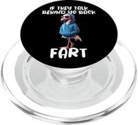 Funny Flamingo Saying If They Talk About Your Back Fart Meme PopSockets PopGrip for MagSafe