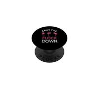 Funny Flamingo Summer Design. Calm Down PopSockets Adhesive PopGrip