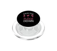 Funny Flamingo Summer Design. Calm Down PopSockets PopGrip for MagSafe