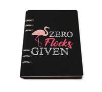 Funny Flamingos Zero Flocks Given A5 Refillable Notebook Ruled Paper Writing Journal Binder 90 Sheets 6-Ring