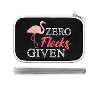 Funny Flamingos Zero Flocks Given Pencil Case Holder Pouch Stationery Pen Bag PU Leather Organizer