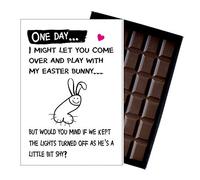 Funny Flat Chocolate Gift for Women Presrnt for Girlfriend Wife Friend Silly Alternative Easter Egg Card Oncocoa 100 Gram Confectionery Greeting Man Him EIYF114