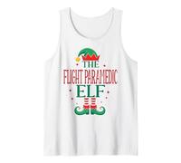Funny Flight Paramedic Elf Christmas Holiday Medical Staff Tank Top