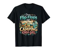 Funny Flip Flops & Camping Kinda Girl Proud Outdoor Camper T-Shirt