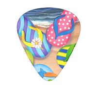 Funny Flip Flops Slippers Art Prints Guitar Plectrums 12 Pieces Set - Comfortable In The Hand With Smooth Edges Three Thicknesses To Match