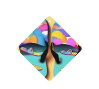 Funny Flip Flops Slippers Art Sandals Printing 10 Pcs Car Air Freshener Fragrant Sheets,Car Hanging Accessories With Strings For Decor
