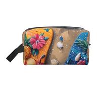 Funny Flip Flops Slippers Art Water-Resistant Travel Toiletry Organizer Bag, Large Capacity Portable Cosmetic Storage for Gym/Daily Essentials
