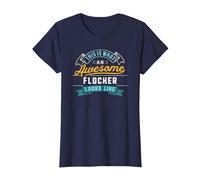 Funny Flocker Shirt Awesome Job Occupation Graduation T-Shirt, Women, Navy Blue, Medium