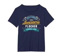 Funny Flocker Shirt Awesome Job Occupation Graduation T-Shirt, Women's Plus, Navy Blue, 4X