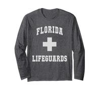 Funny Florida Lifeguards Off Duty Dad Summer Pool Boys Swim Long Sleeve T-Shirt