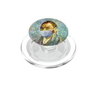 Funny Flu Season Van Gogh Self Portrait With Mask Spoof PopSockets PopGrip for MagSafe