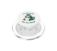 Funny Fluffy Cat Accidentally Ate Too Much Illustration PopSockets PopGrip for MagSafe