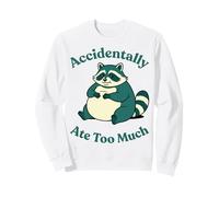 Funny Fluffy Cat Accidentally Ate Too Much Illustration Sweatshirt