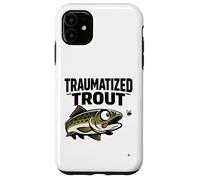 Funny Fly Fishing T-Shirt The Traumatized Trout Case for iPhone 11