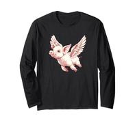 Funny Flying Pigs - Pig Flying - When Pigs Can Fly Long Sleeve T-Shirt