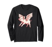 Funny Flying Pigs - Pig Flying - When Pigs Can Fly Long Sleeve T-Shirt