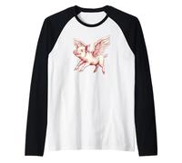Funny Flying Pigs - Pig Flying - When Pigs Can Fly Raglan Baseball Tee