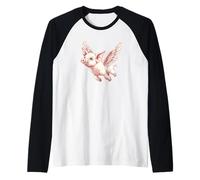 Funny Flying Pigs - Pig Flying - When Pigs Can Fly Raglan Baseball Tee