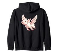 Funny Flying Pigs - Pig Flying - When Pigs Can Fly Zip Hoodie