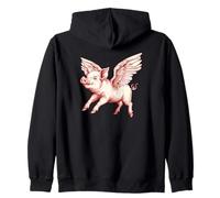 Funny Flying Pigs - Pig Flying - When Pigs Can Fly Zip Hoodie