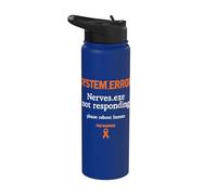 Funny FND Warrior Nerves.exe not Responding Stainless Steel Insulated Water Bottle